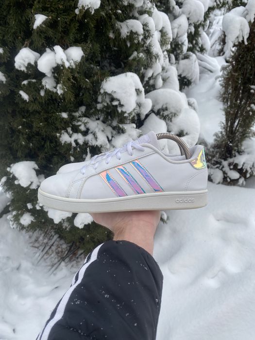 Buty Adidas Originals Białe Skórzane Sneakersy Damskie Vintage 38,5