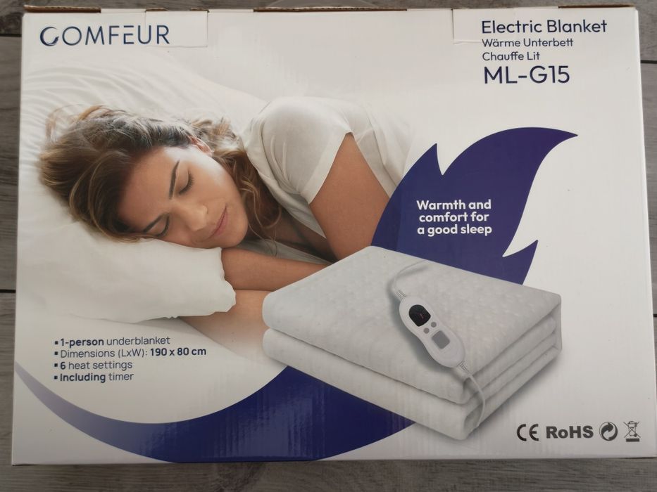 Електропростирадла Comfeur 190х80 (75W) з цифровим LED-пультом та таймером