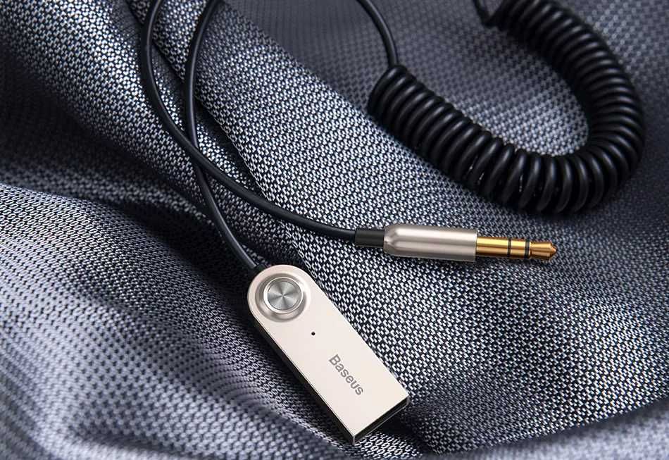 Bluetooth в авто Baseus с микрофоном aux адаптер