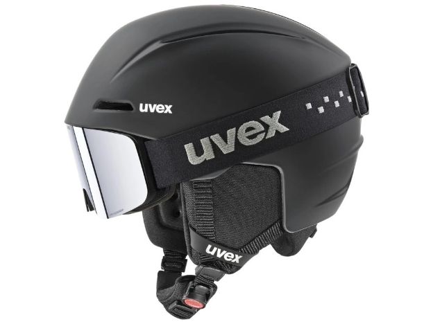 UVEX SET VITI JR Czarny Mat 54-58, Gogle narciarskie
