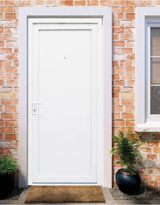 Porta de entrada de pvc multi sevilha 98X208cm branca DIREITA