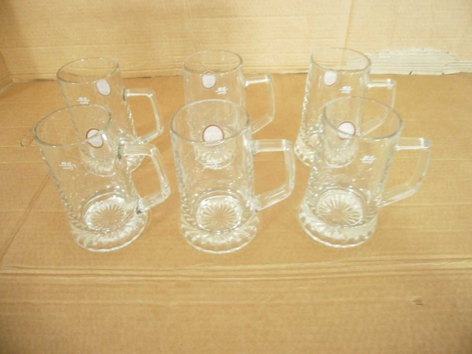 6 canecas de vidro de cerveja
