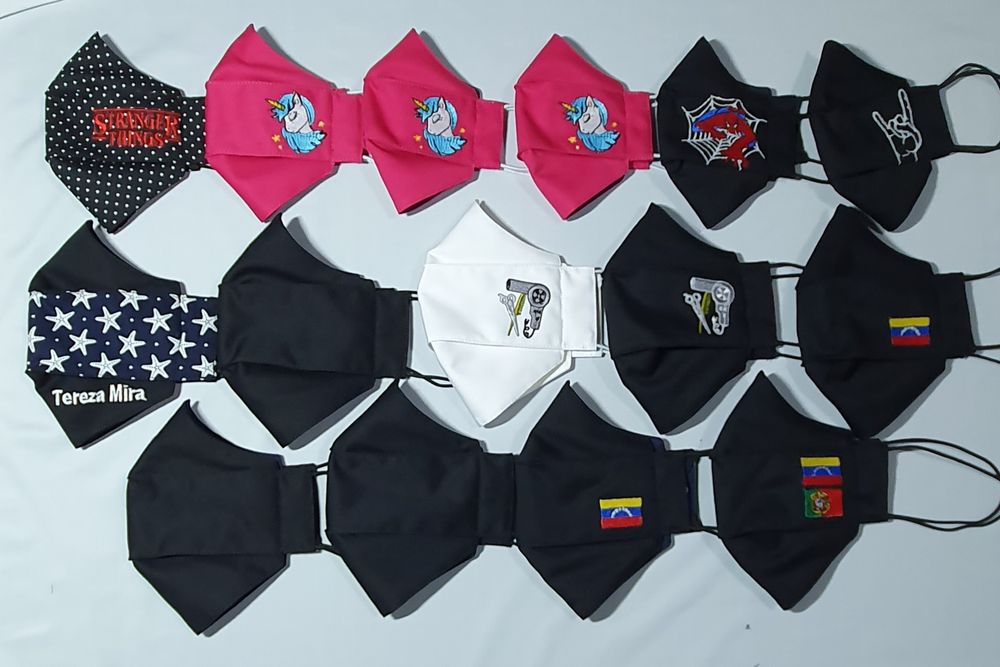 Máscaras personalizadas bordadas