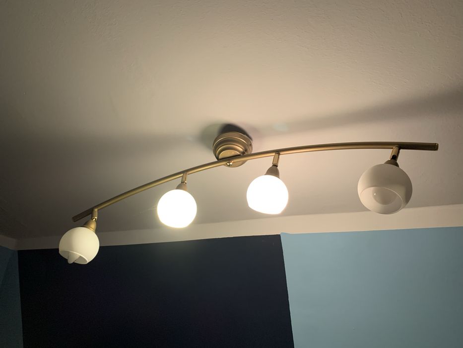 Lampa wisząca złota