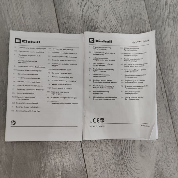Pompa głebinowa Einhell GC-DW 1045 N nowa