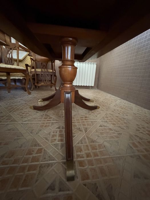 Magnífico Conjunto de Jantar Clássico (Mesa Extensível + 10 Cadeiras + Aparador)