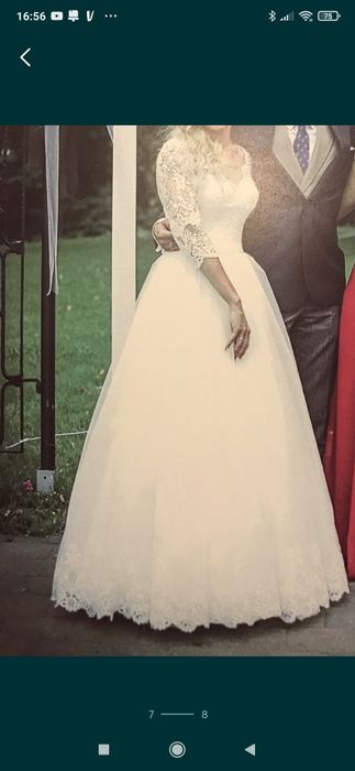 Piękna sukienka ślubna Carmen r.36