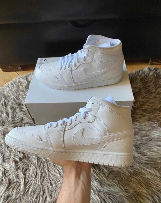 Nike air jordan 1 white men sneakers nowe oryginalne buty 36-44