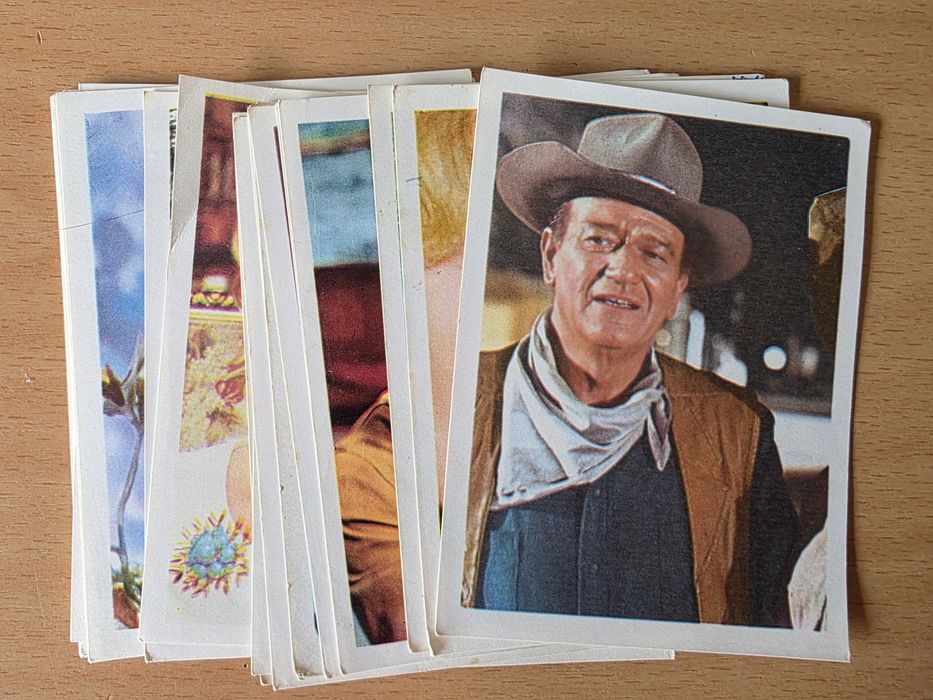 26 cromos dos anos 60 com fotos de atores famosos