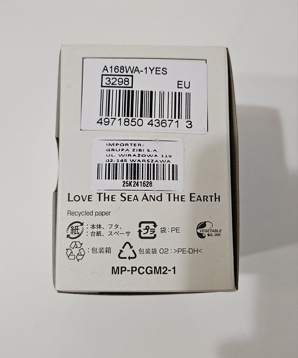 Casio zegarek męski A168WA