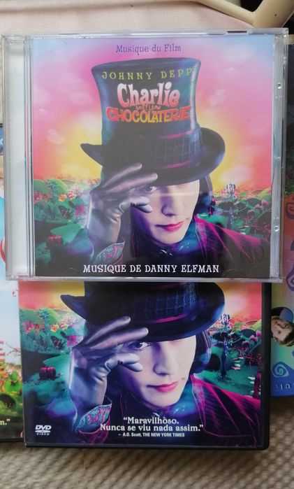 Charlie e a fabrica de chocolate Tim Burton 2 DVD 1 CD