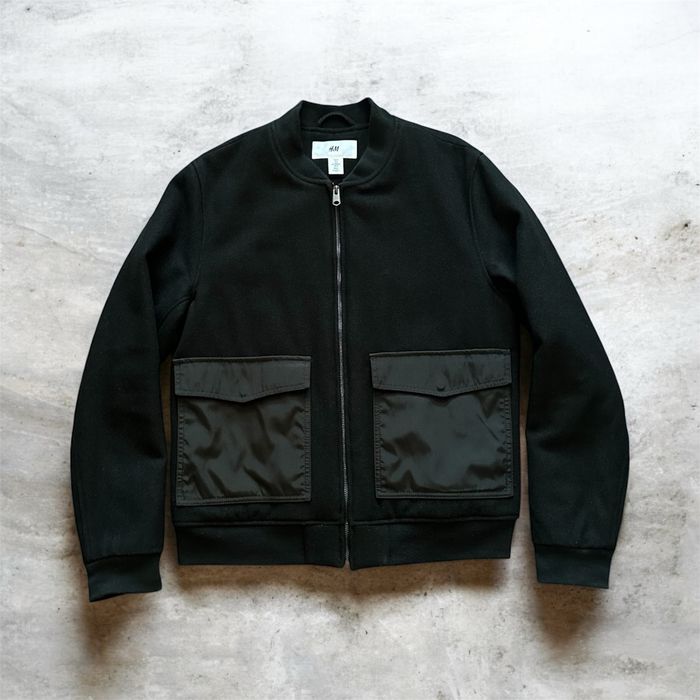 Бомбер H&M wool bomber куртка чоловіча