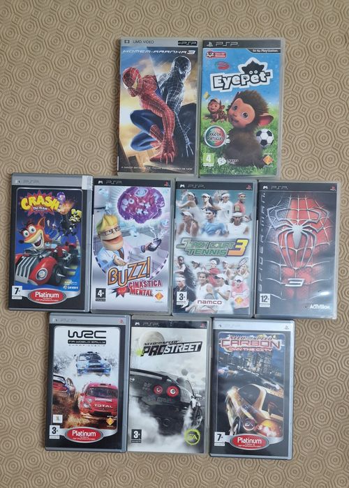 Jogos PSP (conjunto de 9 jogos)