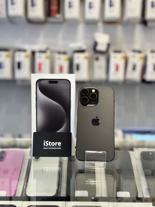 iPhone 15 PRO MAX • 1 TB • Black Titanium • 100% bateria • GWARANCJA •