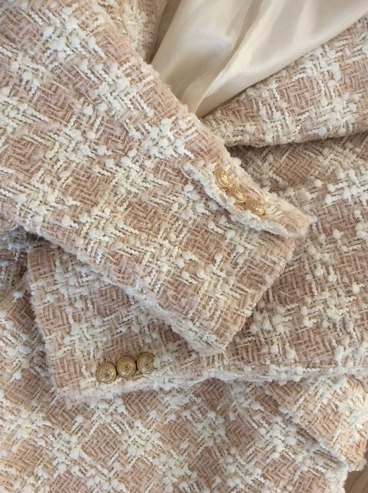 Стильний твідовий жакет ZARA 36 (XS–S), відмінний стан