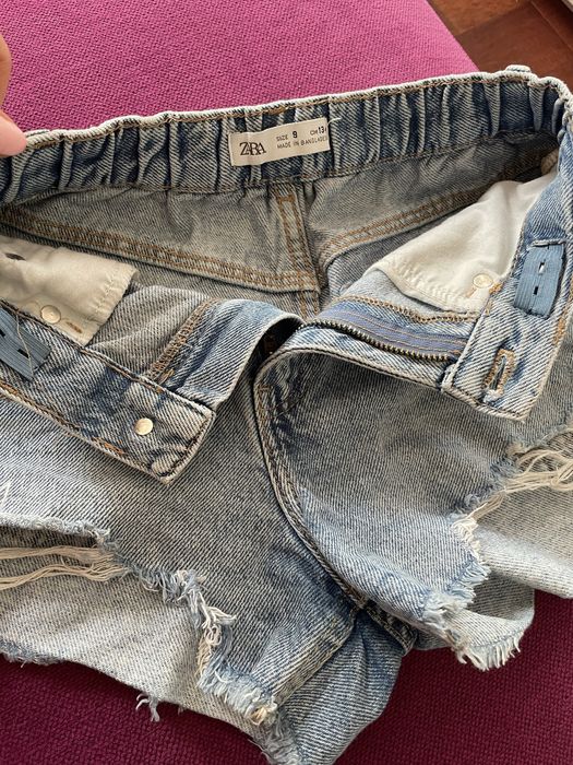 Super spodenki jeansowe Zara dziewczece r134/9