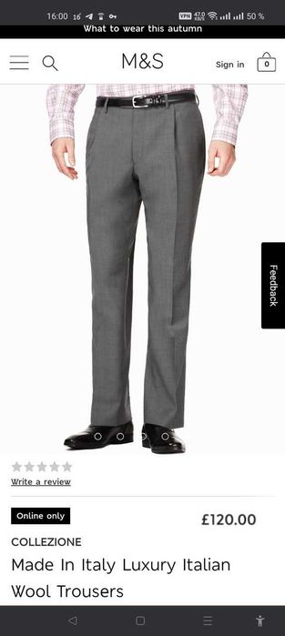 Джинсы брюки Marks&Spencer wool trousers United Kingdom w32 grey.