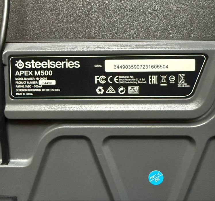 Клавіатура Steelseries APEX M500