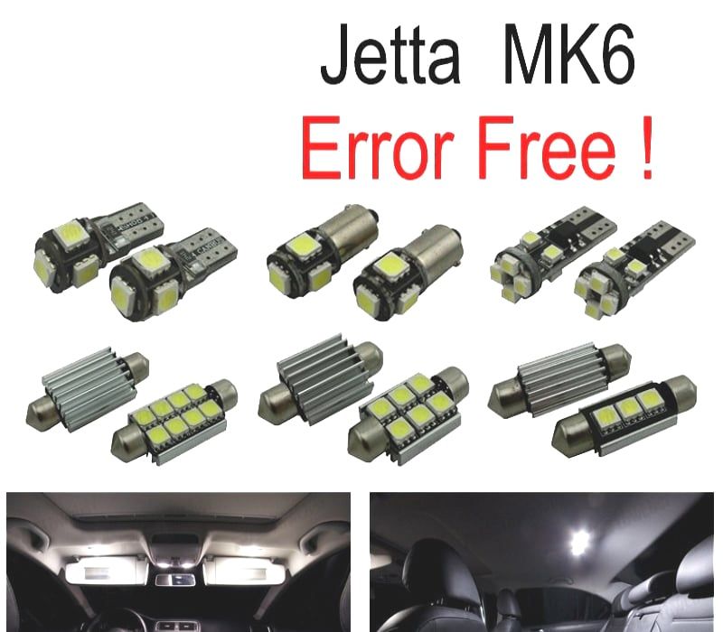 KIT COMPLETO 16 LAMPADAS LED INTERIOR PARA VOLKSWAGEN VW JETTA 6 MK6 MKVI 11-