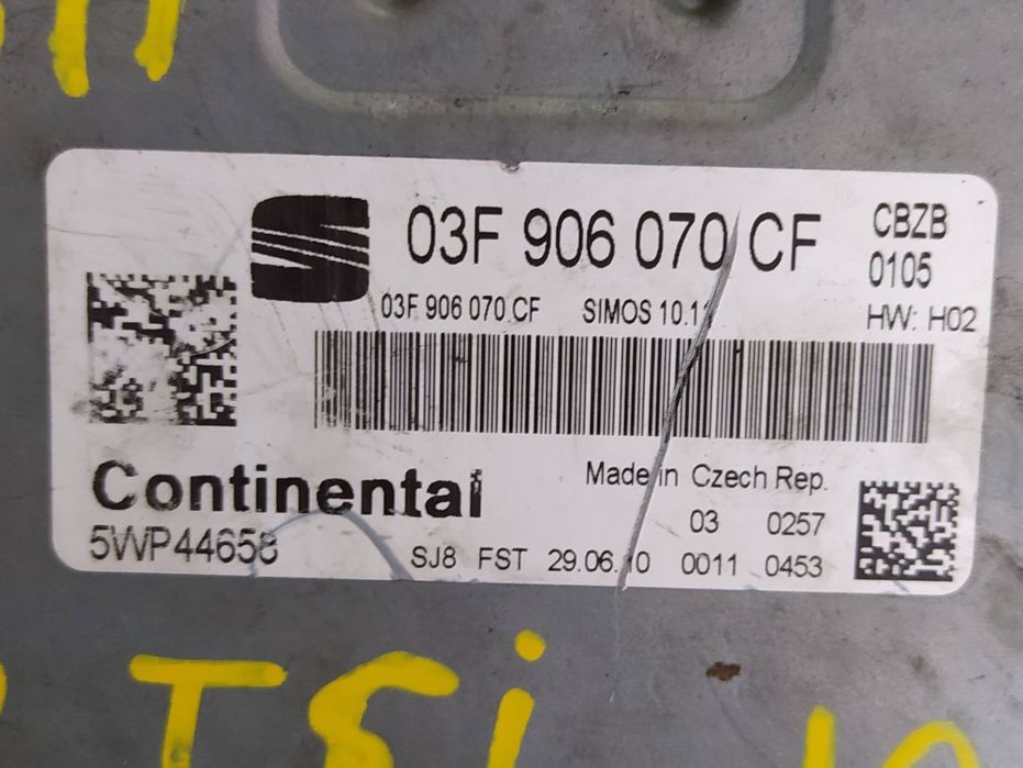 centralina seat leon 1.2TFI 105cv continental 5WP44658 / 03F 906 070