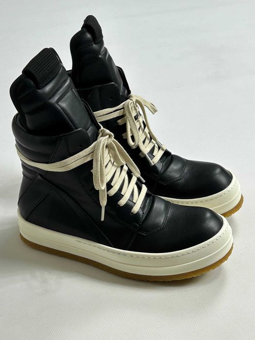 Rick Owens Geobasket Ramones jumbo laces чорні кеди opium archive