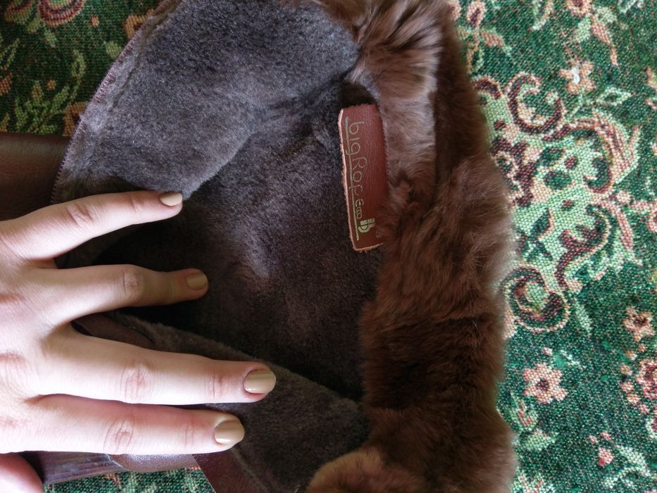 Зимние сапоги из натуральной кожи и меха, 24 см по стельке