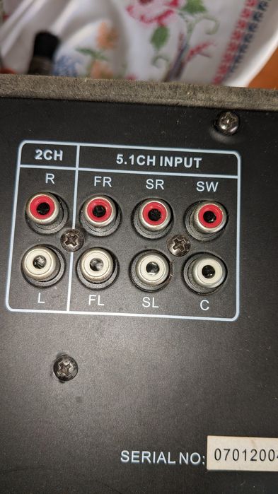 Colunas de som home cinema 5.1 ch