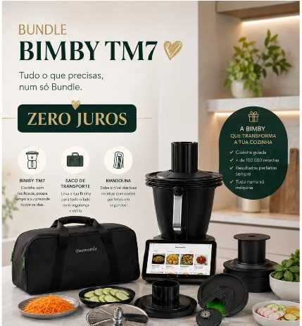 Bimby TM7 ZERO JUROS BUNDLE com Mandolina e Saco de Transporte - limitado ao stock existente!