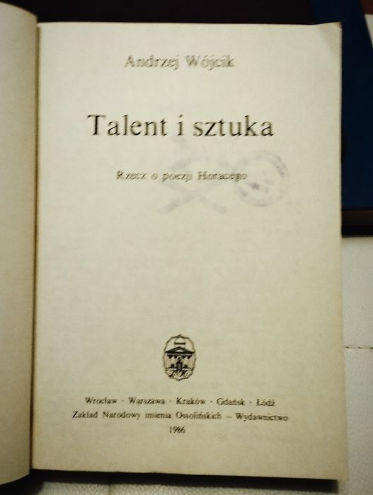 Wójcik Rzecz o poezji Horacego
