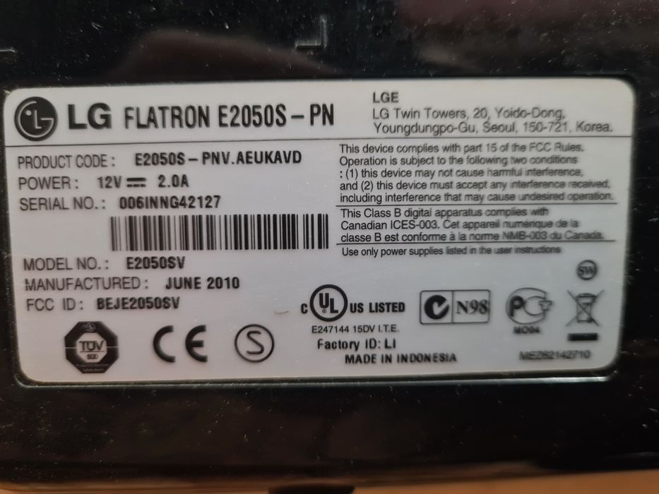 Монитор FLATRON E2050S
