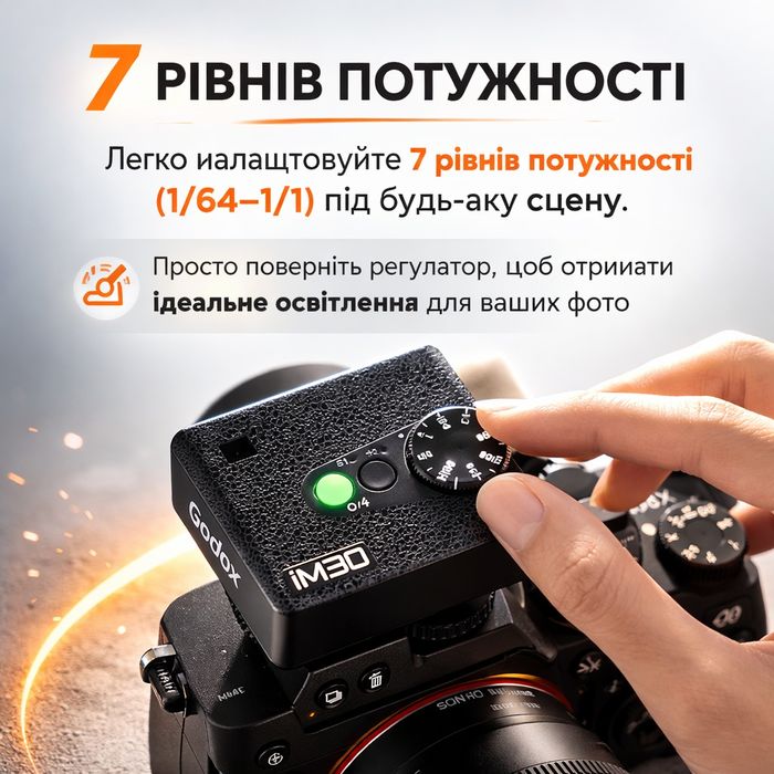 Godox iM30 – легкий спалах для Canon, Nikon, Sony