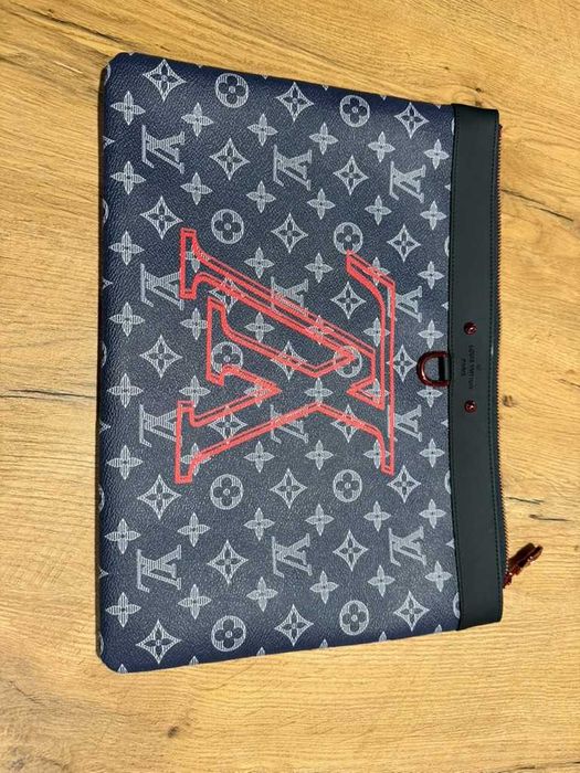 Etui laptop 13" cal monogram granat koral streetwear 35x26 cm