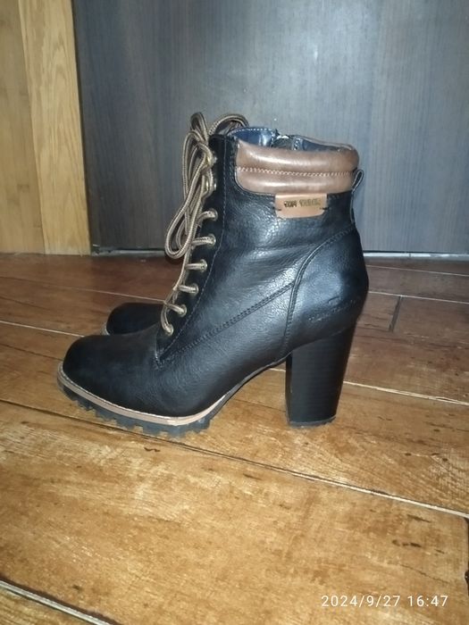 Czarne botki Tom Tailor rozmiar 40