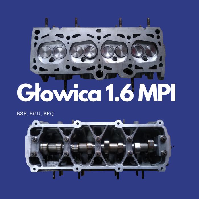 Głowica silnika 1.6 MPI bse bgu bfq gotowa do zamontowania