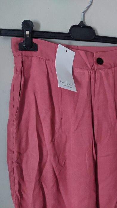 Spodnie klasyczne Forseti XS wysoki stan wiskoza wiskozowe