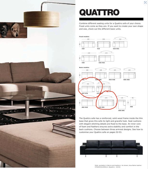 Sofá BoConcept Quattro – 2 módulos – Bom estado
