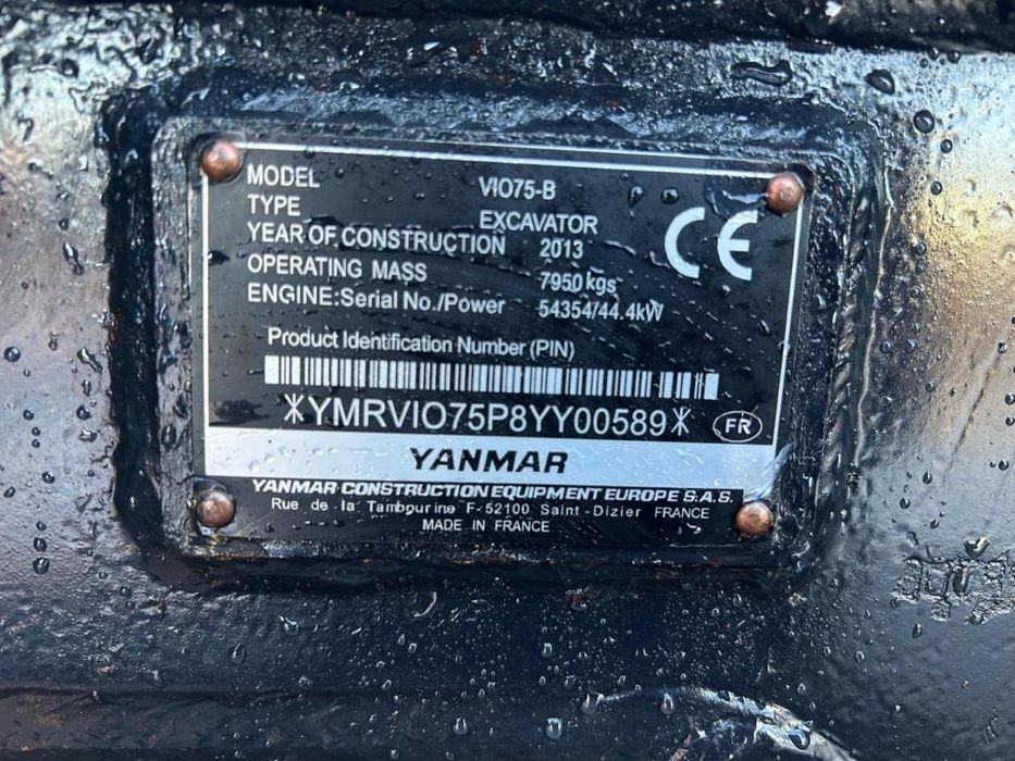 Гусеничний екскаватор Yanmar VIO 75-B, 2013 р. | 8 т | Під замовлення