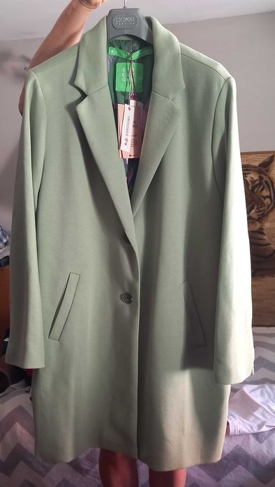 Miętowy płaszcz Street One, rozm. XL/XXL, nowy