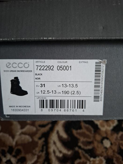 Зимові сапоги ecco