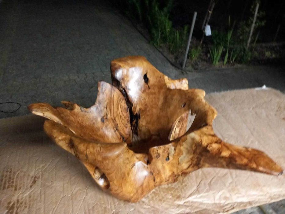 Garrafeira/Fruteira em Madeira de oliveira