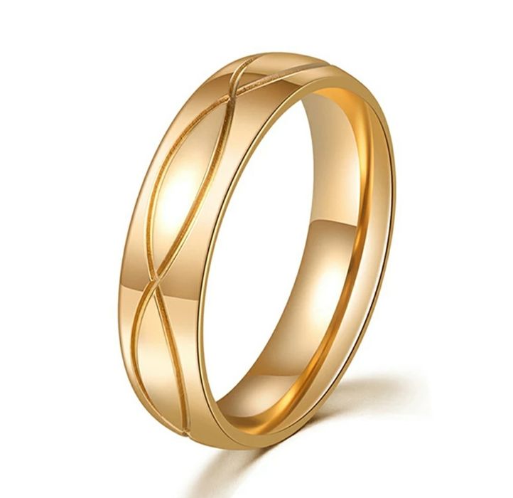 Aliança namoro - compromisso - casamento em ouro laminado 18K