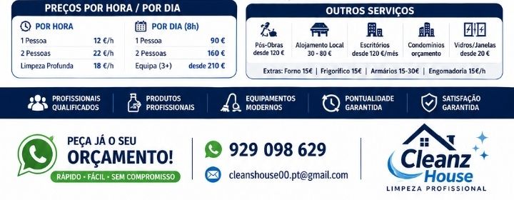 Limpeza e prestação de serviços