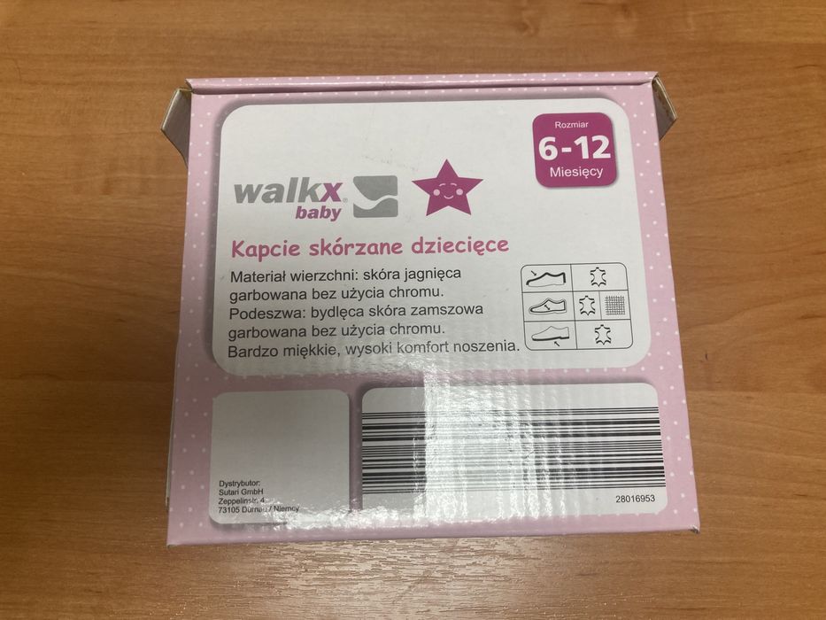 Walkx baby kabcie buciki 6-12msc nowe na prezent