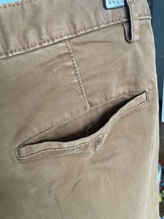 H&M spodnie męskie 46 32R brązowe chinosy bawełniane