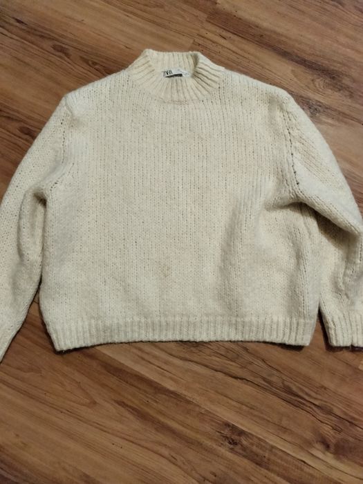 Sweter kremowy S