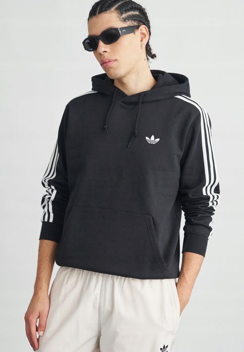 Adidas 38 M Bluza Męska Czarna Jc6251 Baggy Logowana D2440