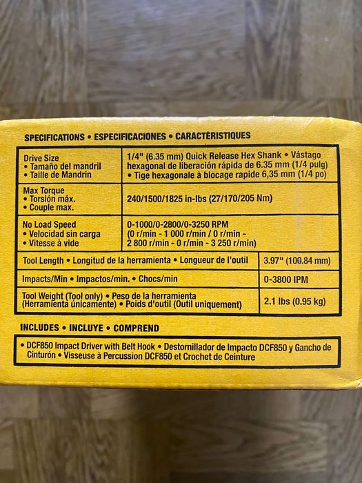 Dewalt dcf850 20V