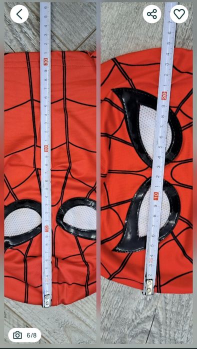 Rozm 134 (140) - Kostium Spider-Man - czerwony/ granat/ złoty