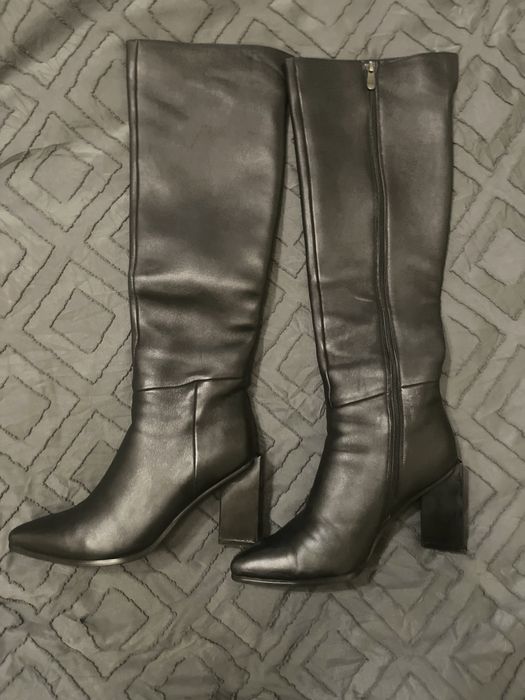 Сапоги натуральная кожа зимние.Ботфорты