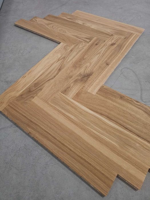 Parkiet dębowy olej 13x70x490 jodełka (warstwa 6mm)